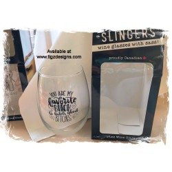 Stemless Wine Glasses with Sass - Grape Slingers